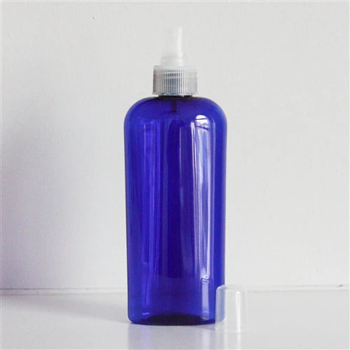 8 oz Blue PET Cosmo Oval with 24-410 Neck - Image 7