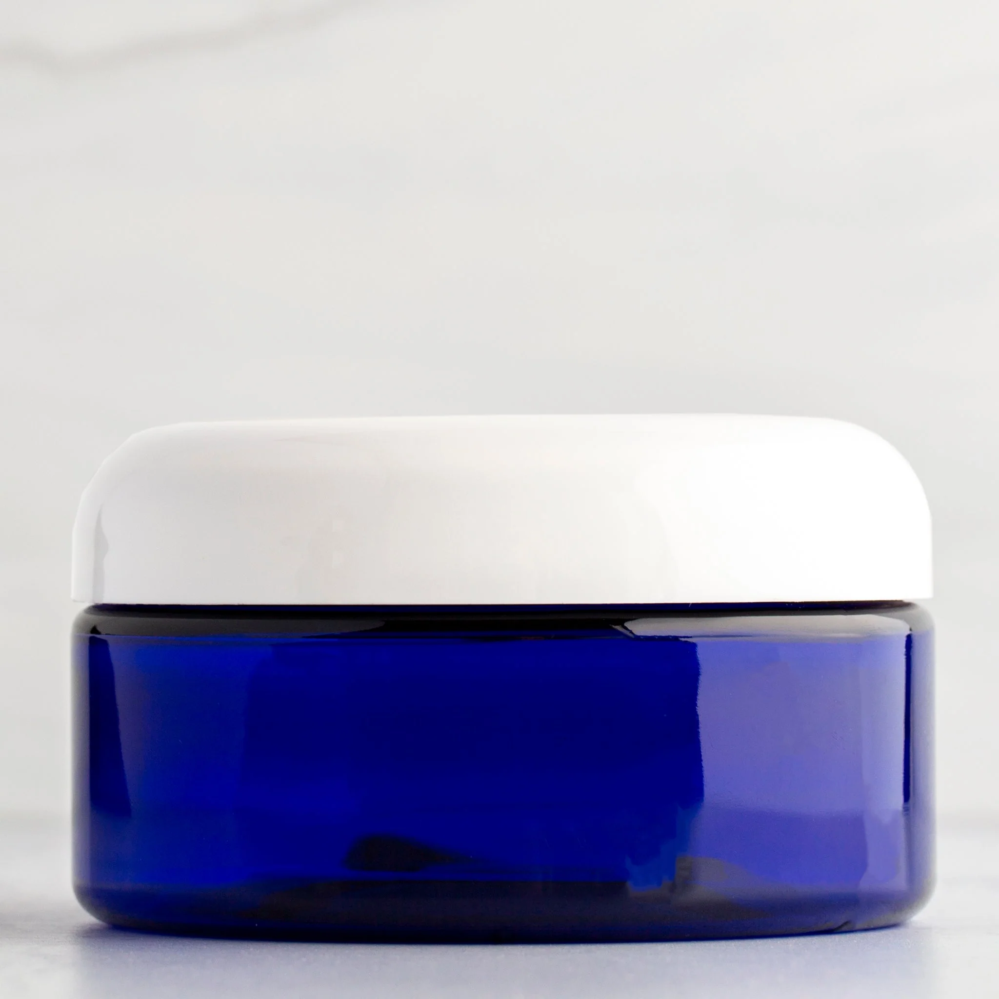 8 oz Blue Shallow Jar with 89-400 Neck - Image 2
