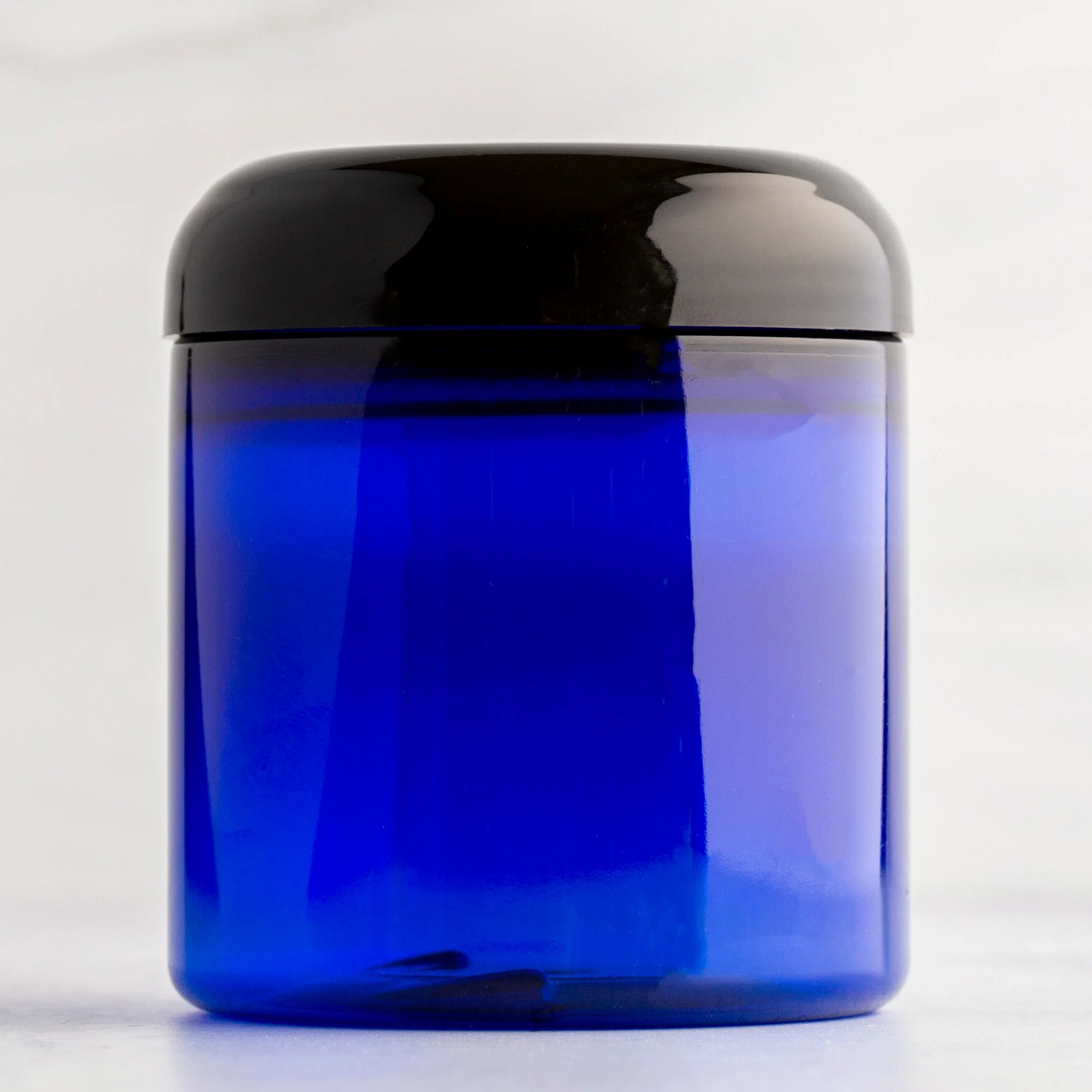 8 oz Blue Straight Sided Jar with 70-400 Neck - Image 9