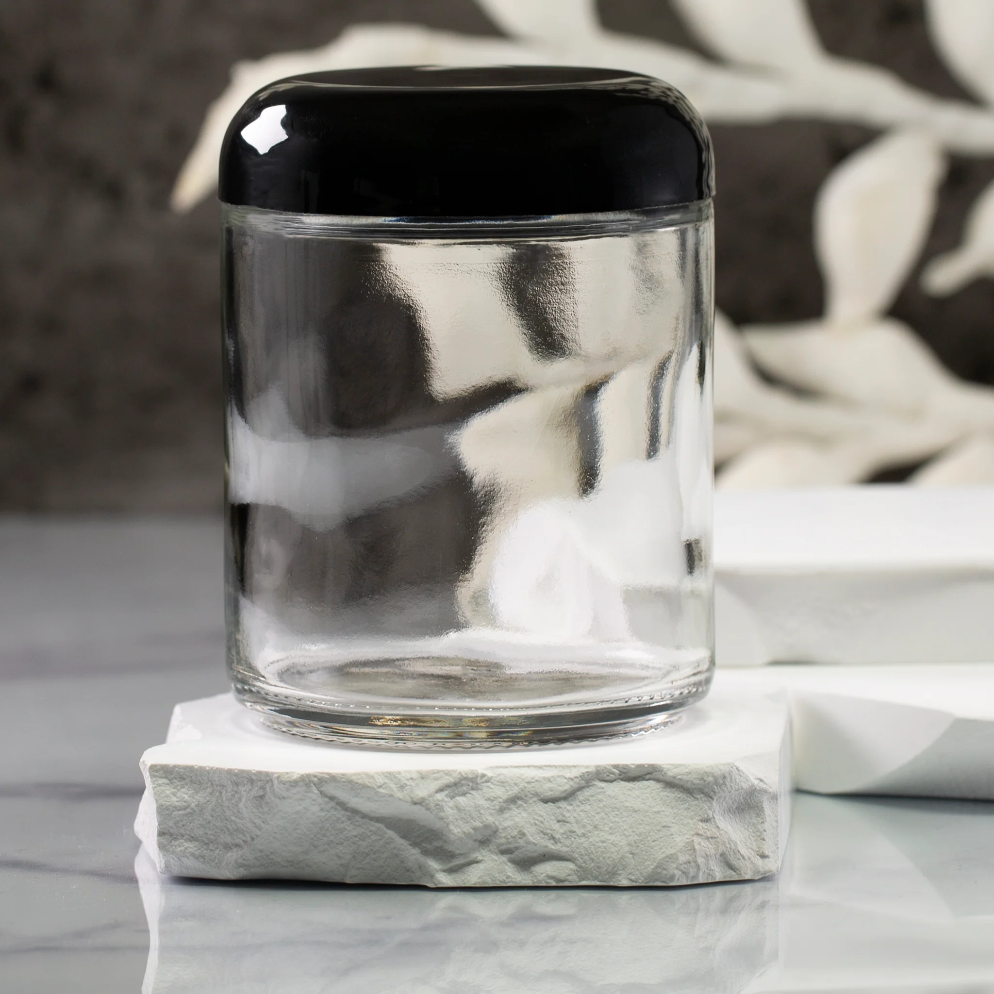 8 oz Clear Glass Jar with 70-400 Neck - Image 9