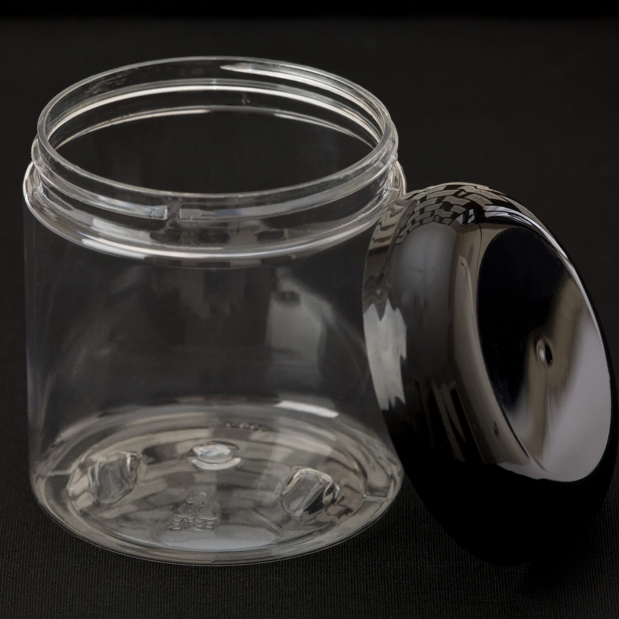 8 oz Clear Straight Sided Jar with 70-400 Neck - Image 4