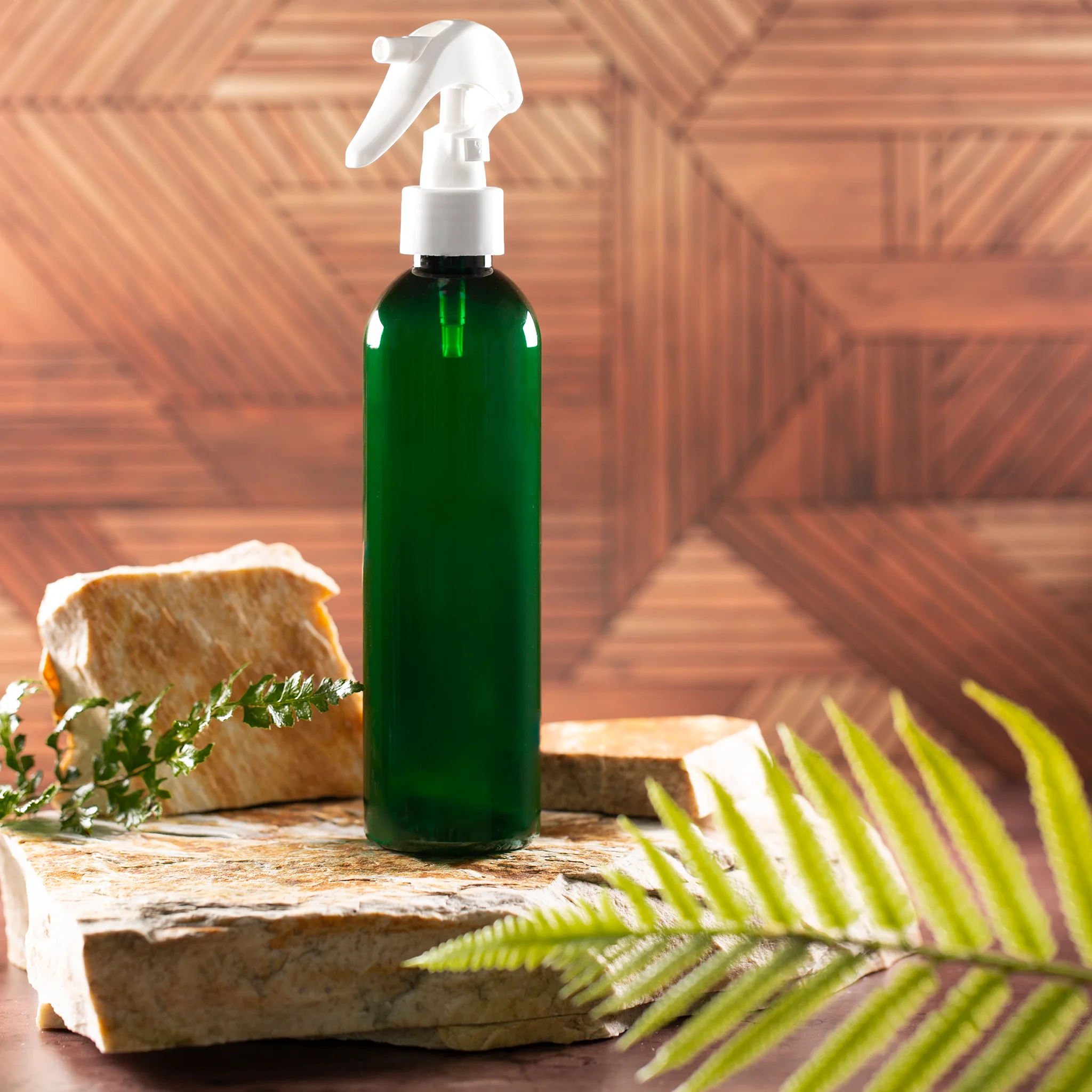 8 oz Green PET Bullet Bottle with 24-410 Neck - Image 9
