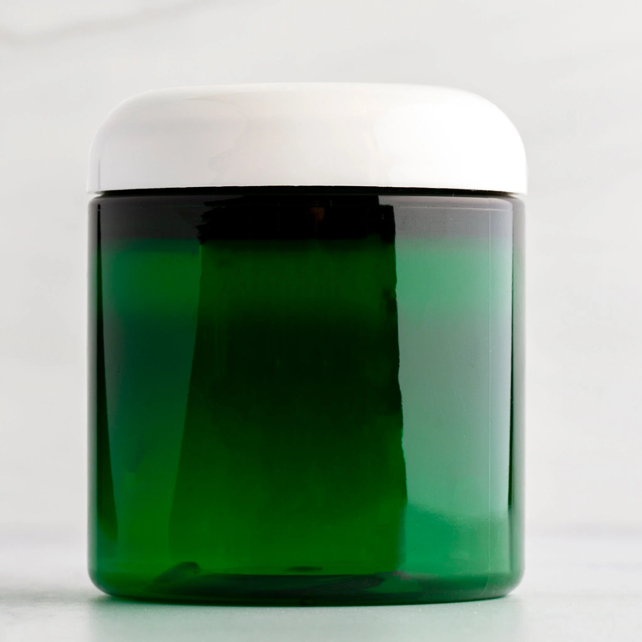8 oz Green Straight Sided Jar with 70-400 Neck - Image 3
