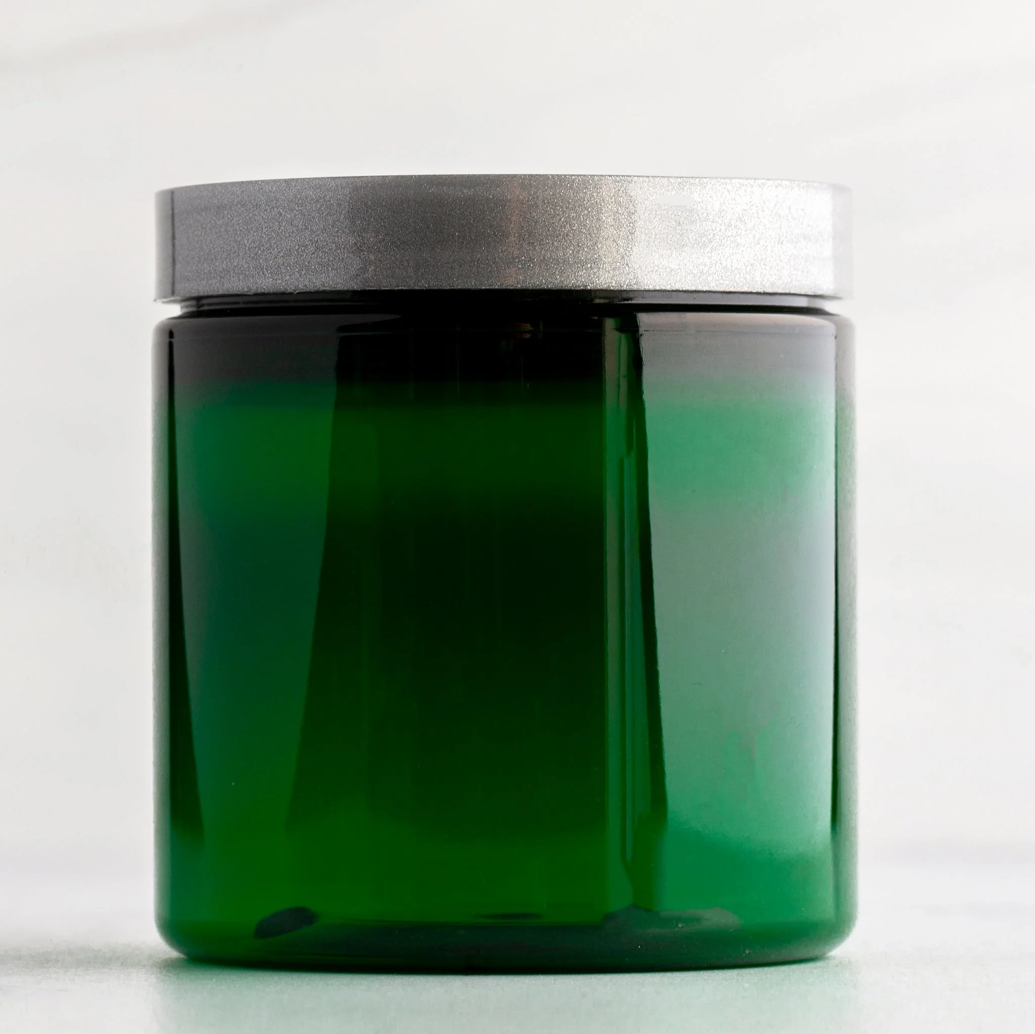 8 oz Green Straight Sided Jar with 70-400 Neck - Image 4