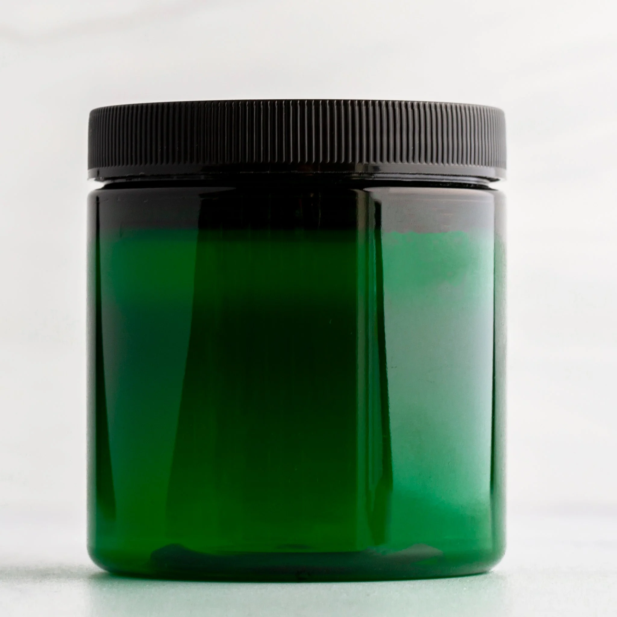 8 oz Green Straight Sided Jar with 70-400 Neck - Image 5