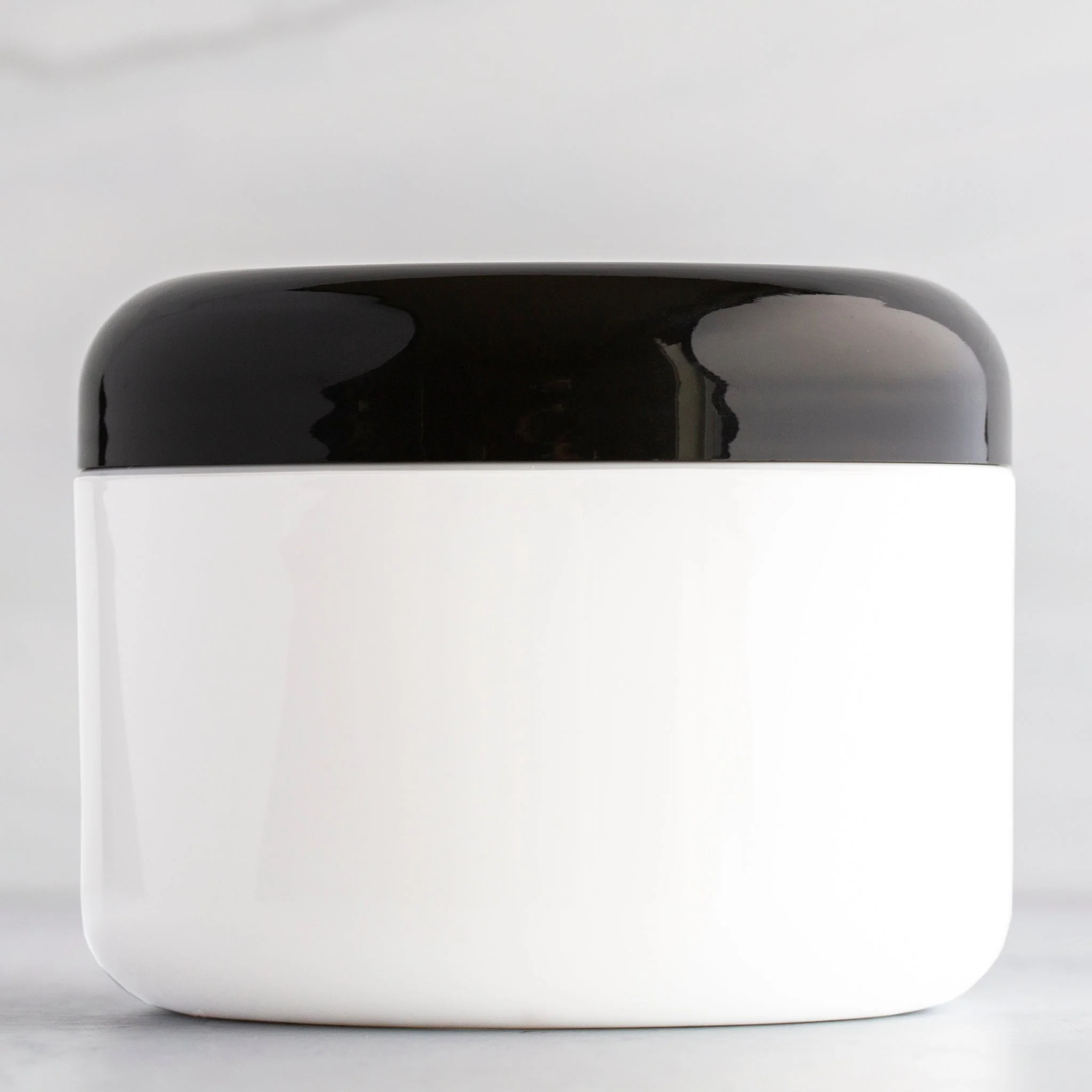 8 oz White Round Base Jar with 89-400 Neck - Image 2