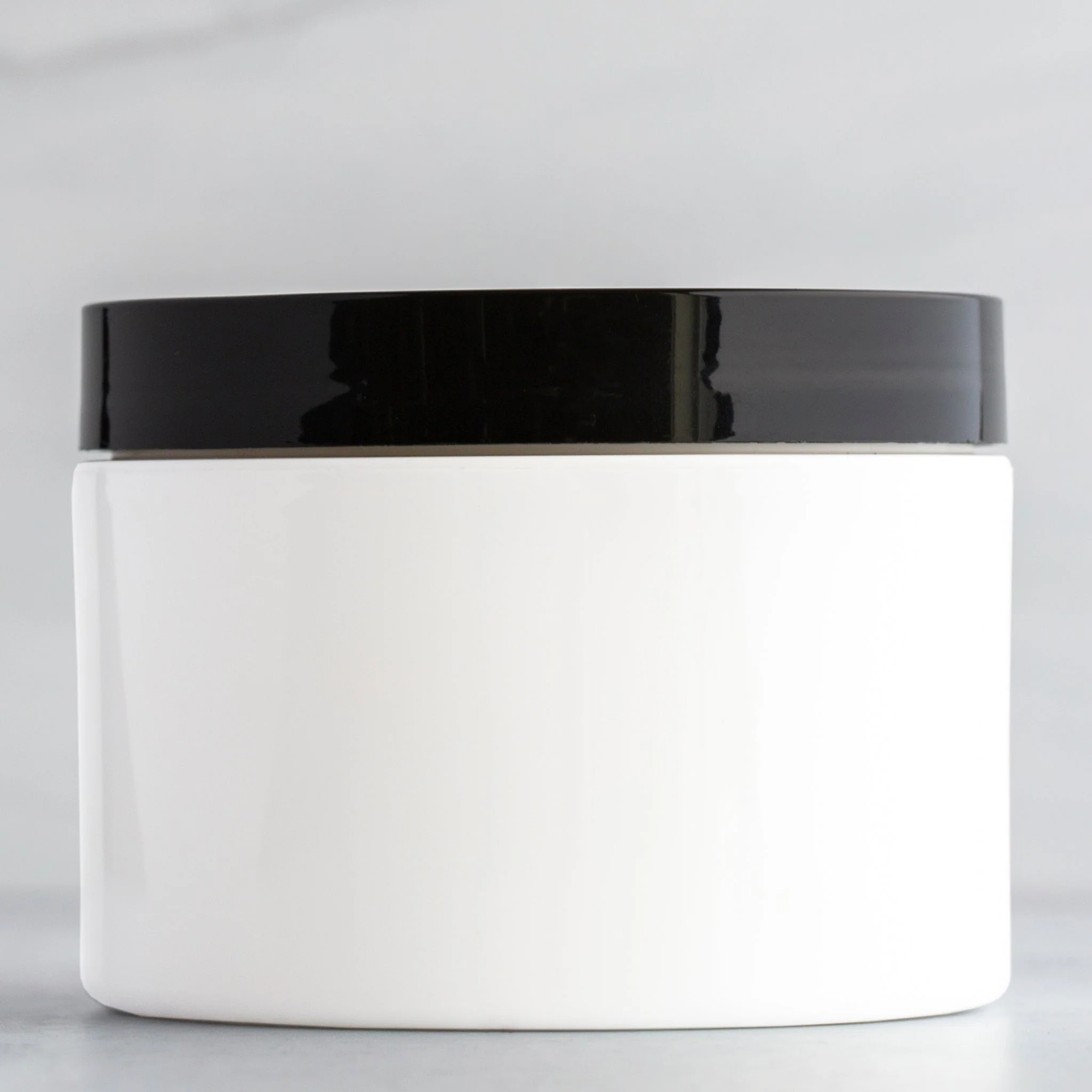 8 oz White Square Base Jar with 89-400 Neck - Image 3