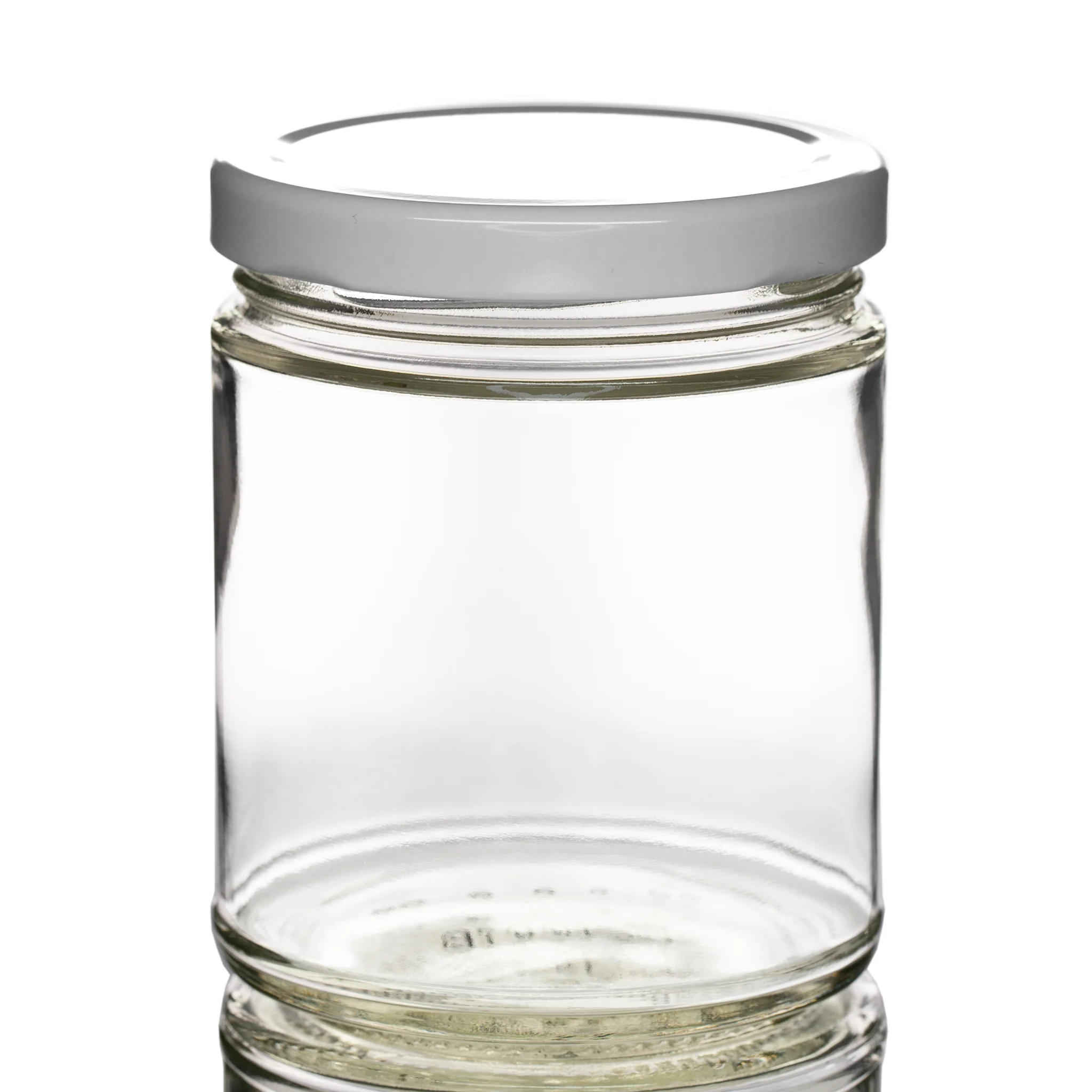 9 oz Clear Glass Jar with 70mm Lug Neck - Image 4