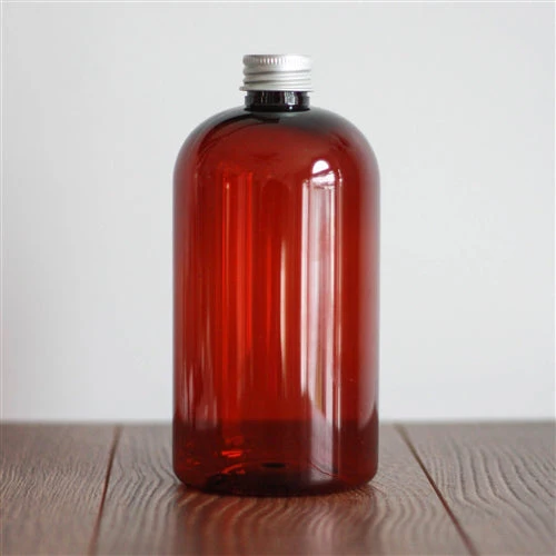 16 oz Amber PET Boston Round with 24-410 Neck - Image 2