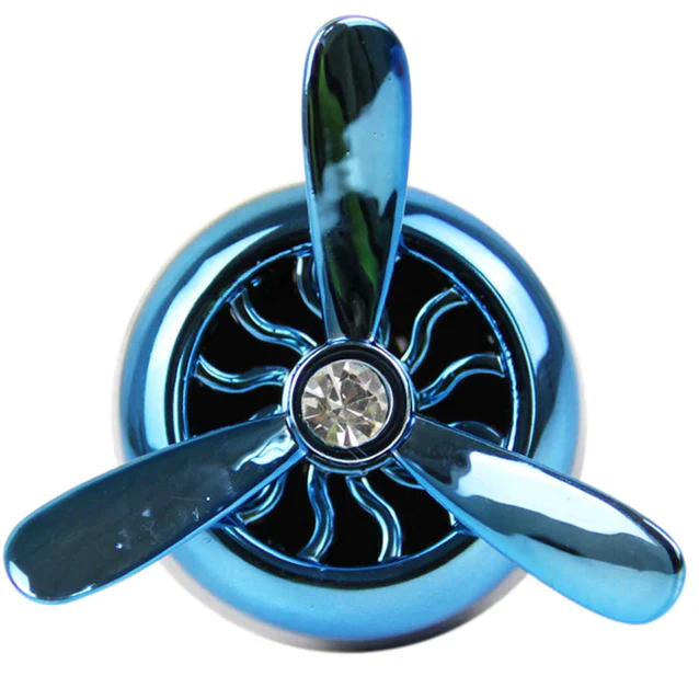 Metallic Blue Fan Style Car Vent Diffuser - Image 2