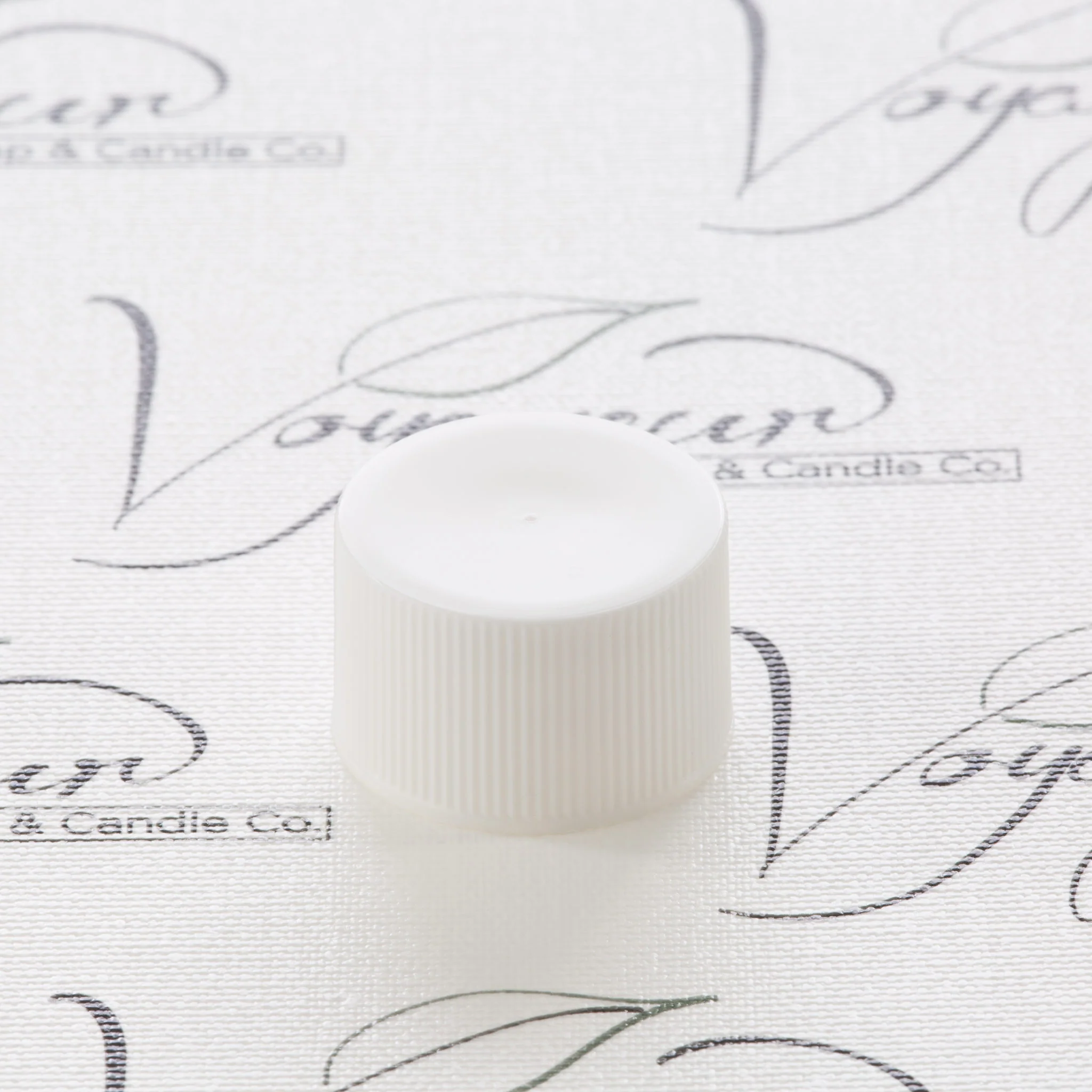 28-410 White Ribbed Screw Cap - Image 2