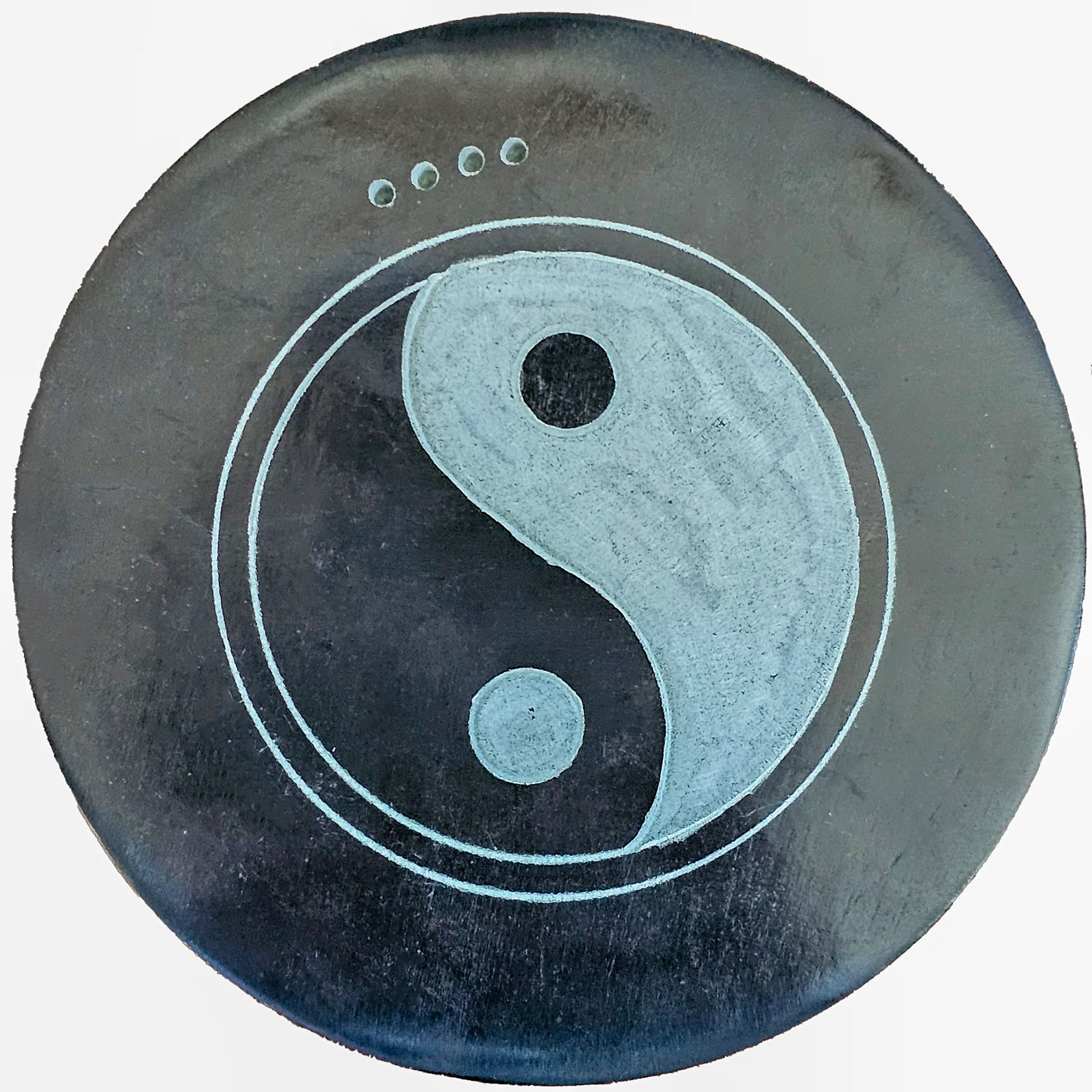Soapstone Round Incense Holder - Yin and Yang - Image 2